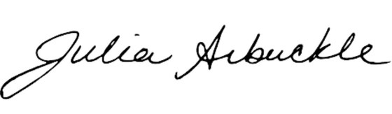 Julia's handwritten signature.